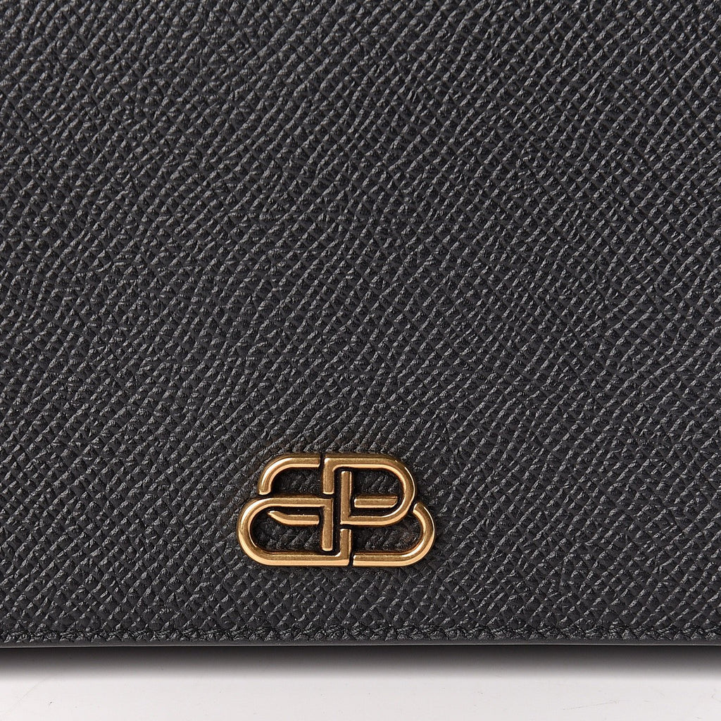 Balenciaga Cash Black Leather Scribble Logo Money Clip Wallet 625819 –  Queen Bee of Beverly Hills