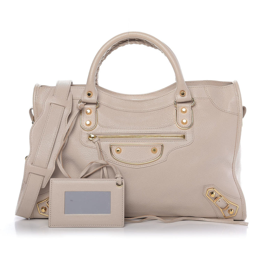 BANANANINA  Balenciaga city bag in exquisite neutral color Finest pick to  pair with edgy style  Balenciaga Giant 12 Rose Gold City Beige Liege  677075  59894 Balenciaga Classic Silver Mini