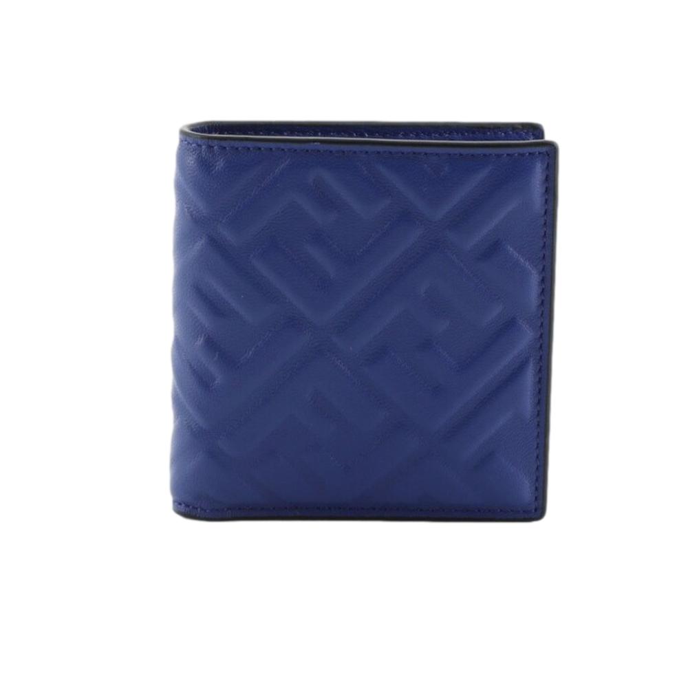 Fauré Le Page - Etendard 6cc Wallet - Embroidered Jacquard Blue Saga & Navy Leather