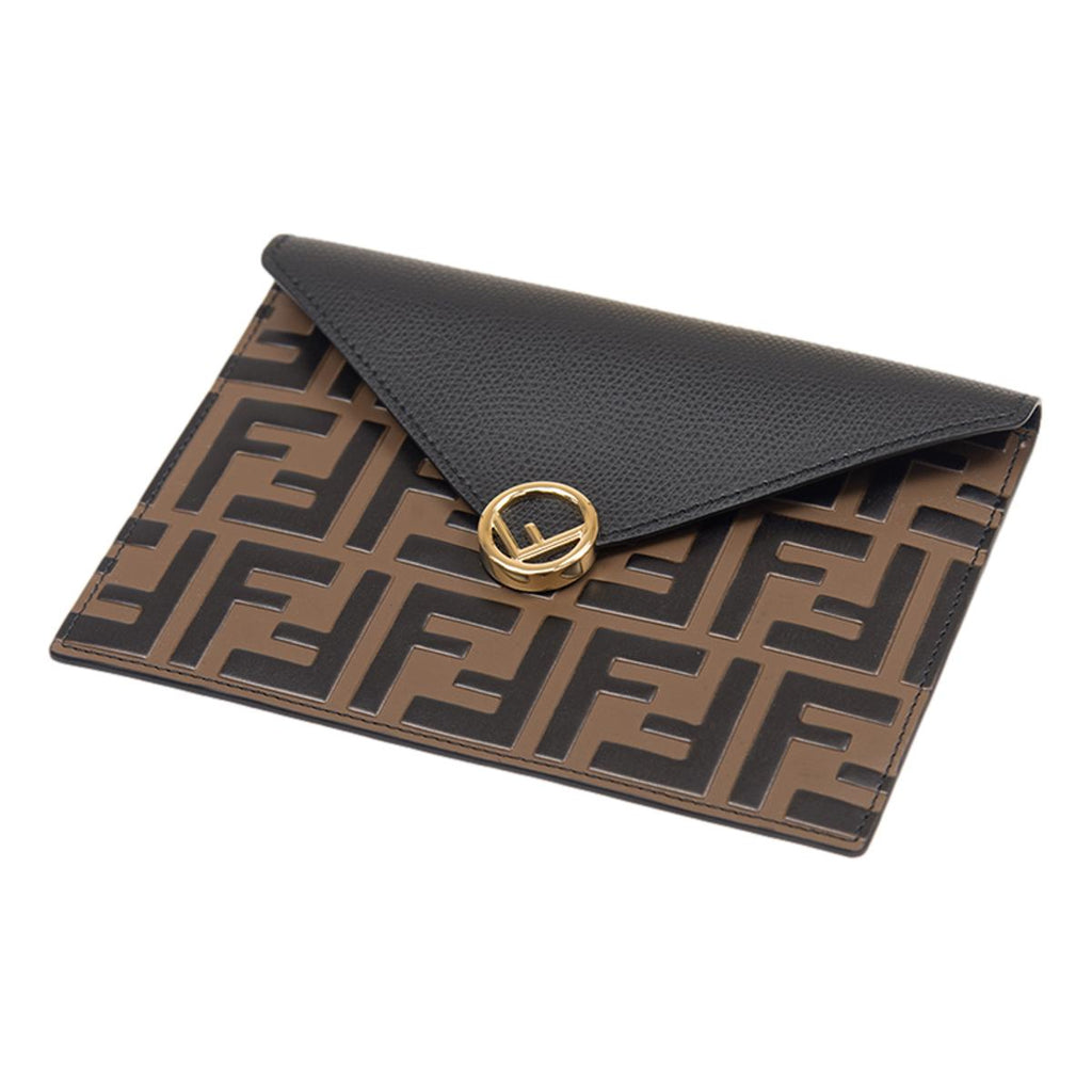 Fendi Mini Ff Envelope Crossbody Bag in Brown