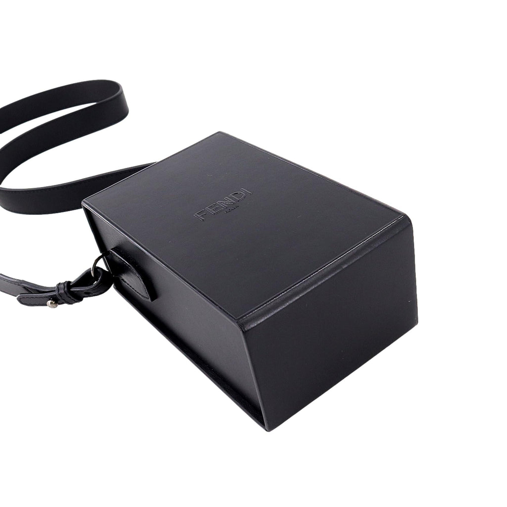 L151 Horizontal Box Bag in Black Calfskin Leather