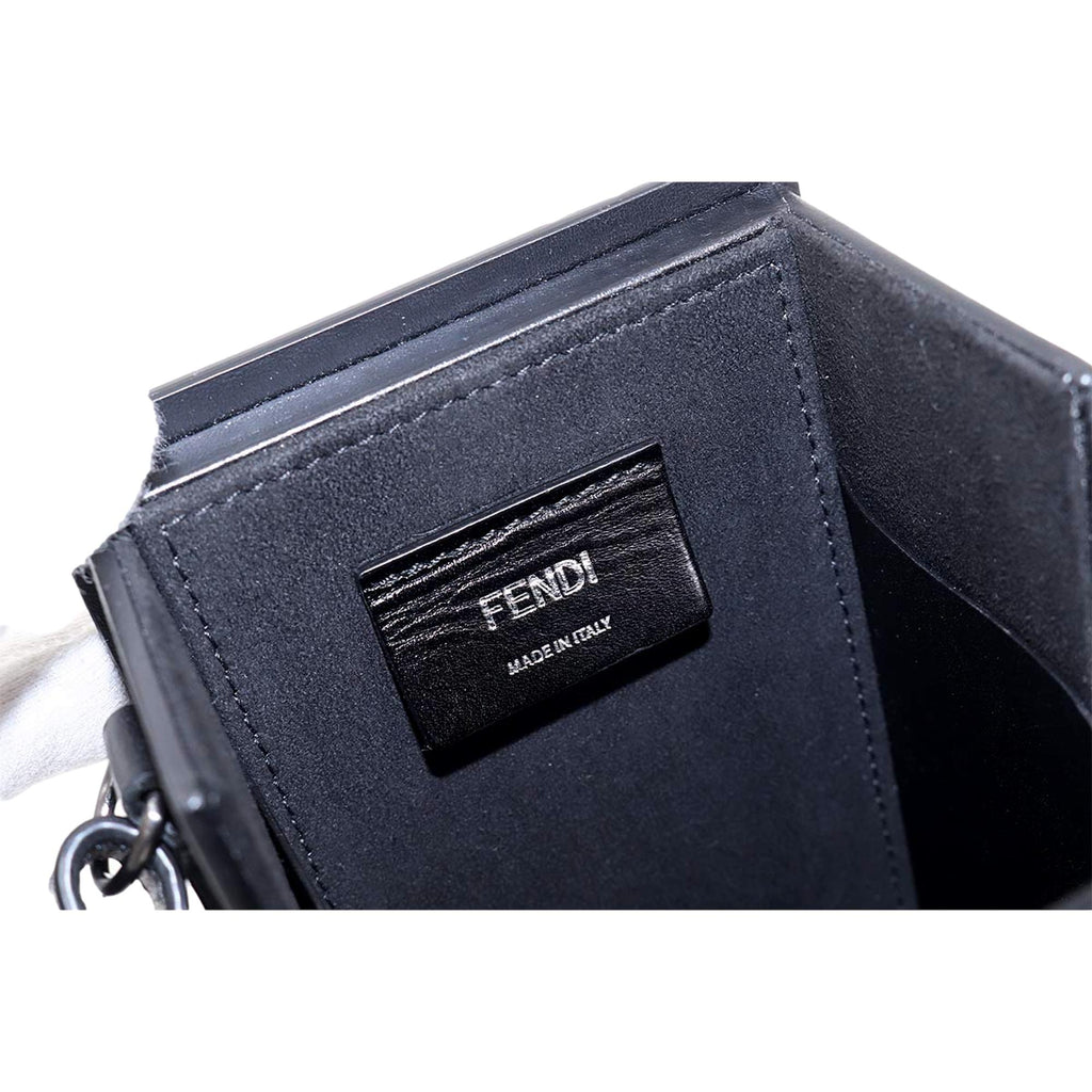 L151 Horizontal Box Bag in Black Calfskin Leather