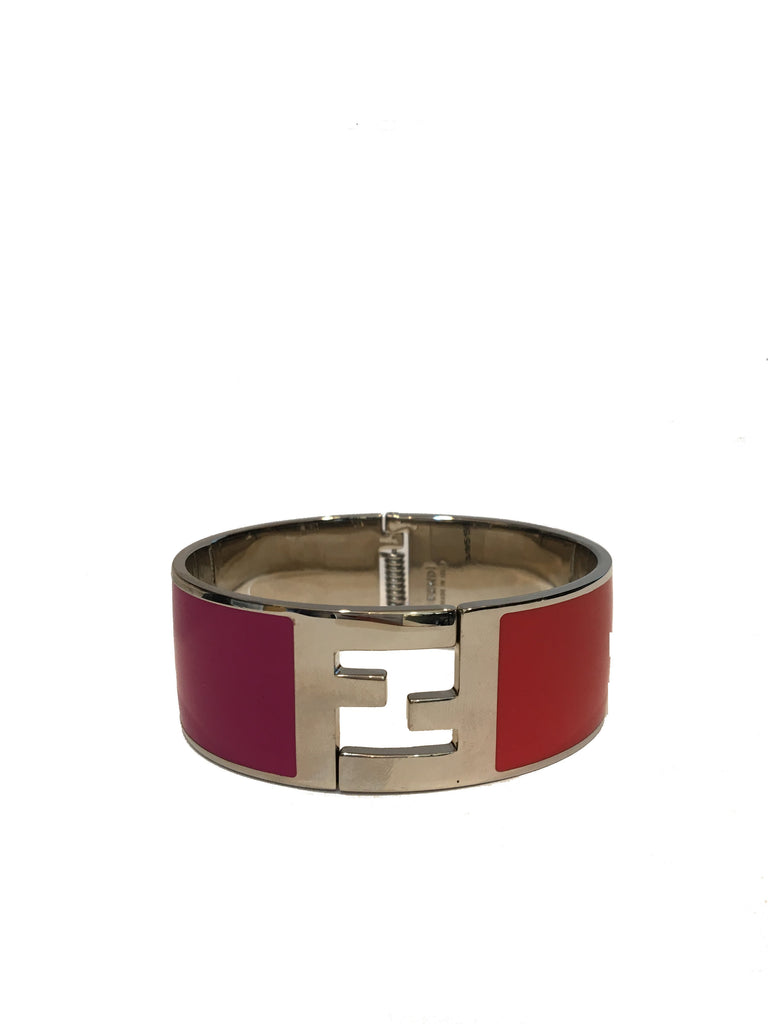 Fendi Leather Fendista Braided Cuff Bracelet - Pink, Gold-Tone Metal Cuff,  Bracelets - FEN308137 | The RealReal