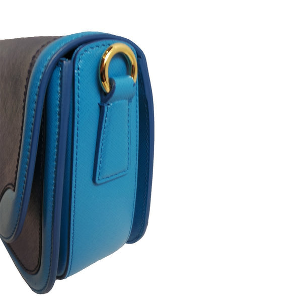 Ferragamo Greta Blue Cross Grain Calf Leather Gancini Crossbody Bag ...