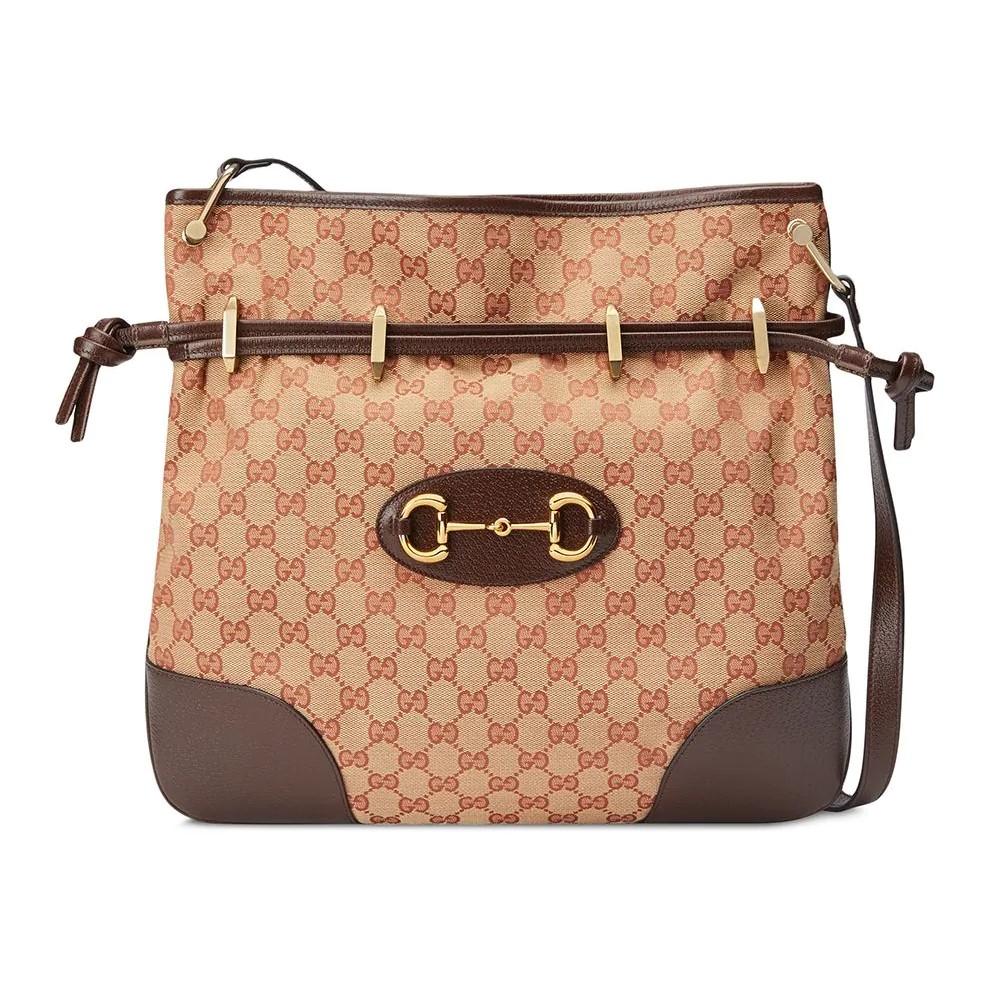 Gucci Horsebit 1955 Mini Bag Beige/White in Canvas/Leather with Gold-tone -  US