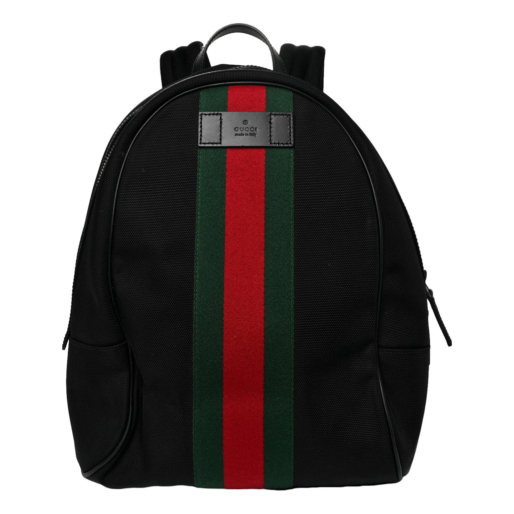Gucci Stripe GG Supreme Backpack in Black for Men