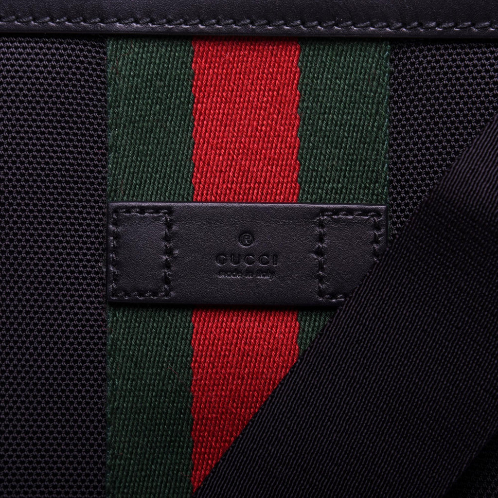 Gucci Black Canvas Web Stripe Crossbody Bag – Queen Bee of Beverly Hills