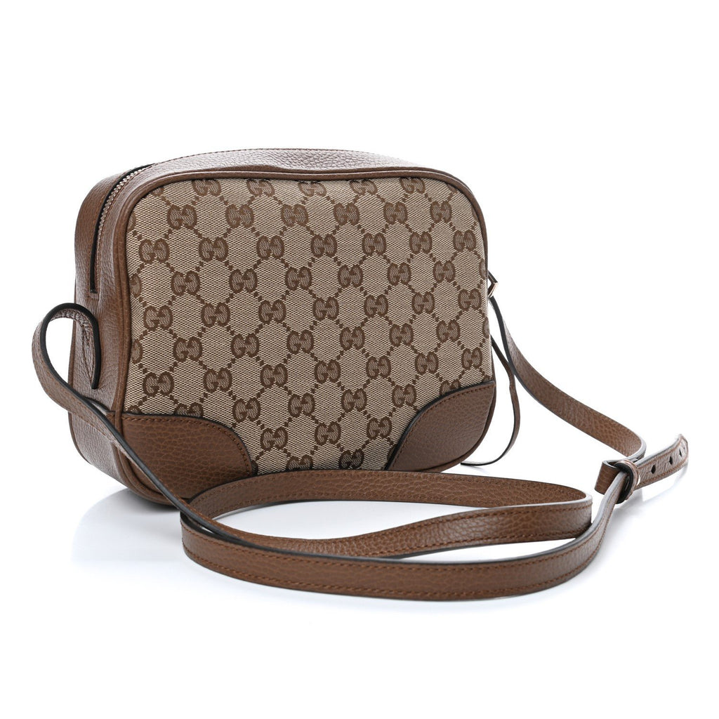 Gucci Leather-Trimmed GG Canvas Cross-Body Bag