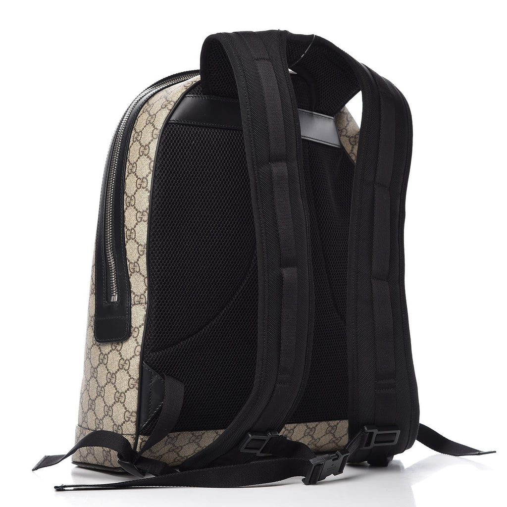 Black GG Supreme Canvas Bee Backpack Small