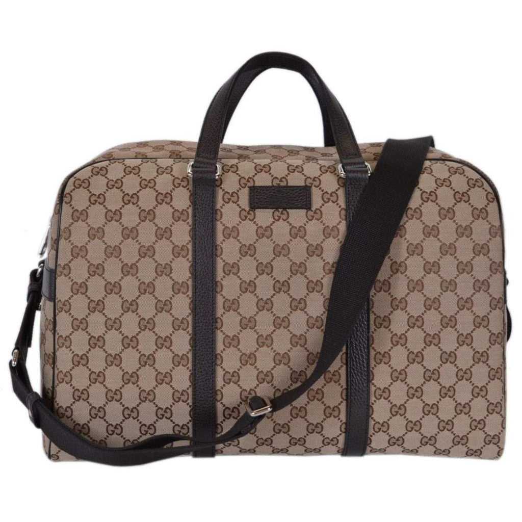 Gucci Convertible Duffle Bag Rhombus GG Coated Canvas with Leather