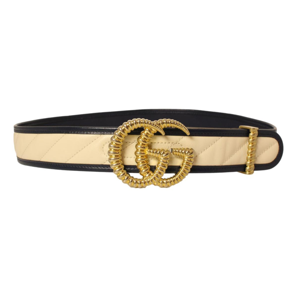 Gucci Leather belt with torchon Double G buckle in 2023