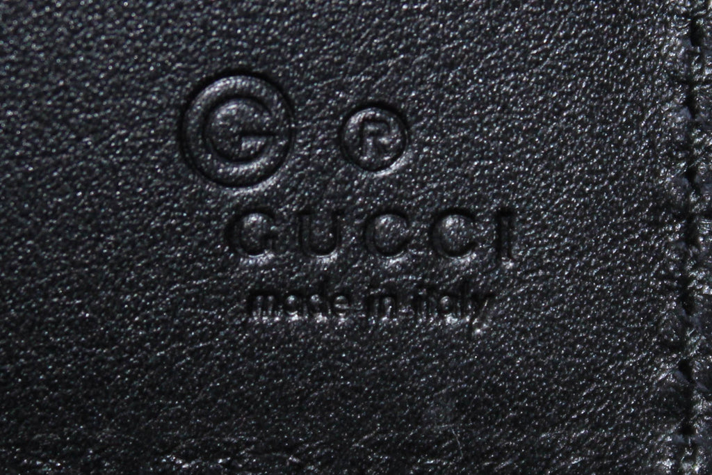 Gucci Gucci Men's Black Microguccissima GG Logo Leather Bifold
