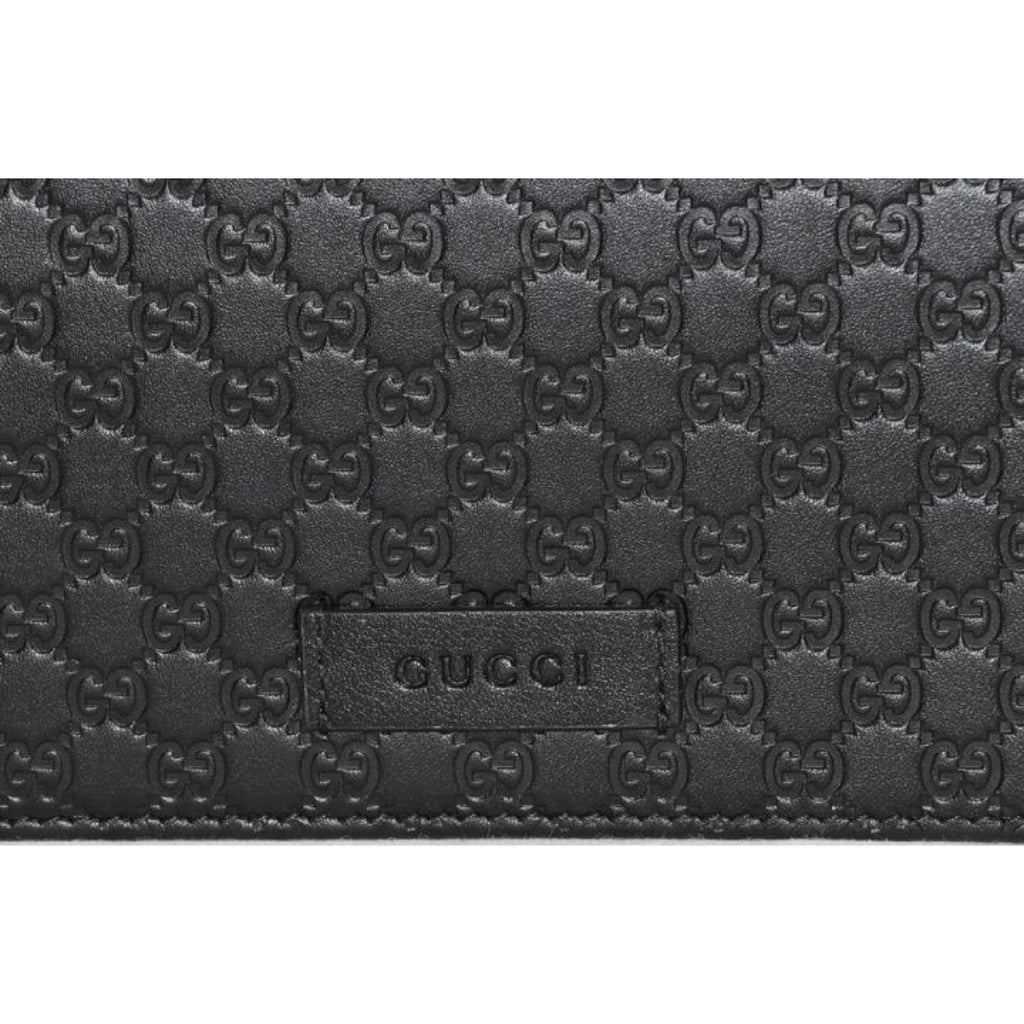 Gucci Micro GG Guccissima Leather Crossbody Wallet