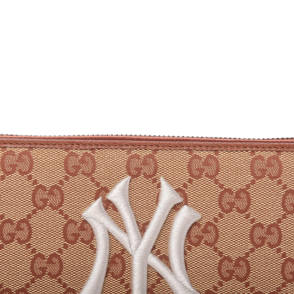 Gucci Monogram NY Yankees Canvas Guccisima Zip Around Wallet 547791 – Queen  Bee of Beverly Hills