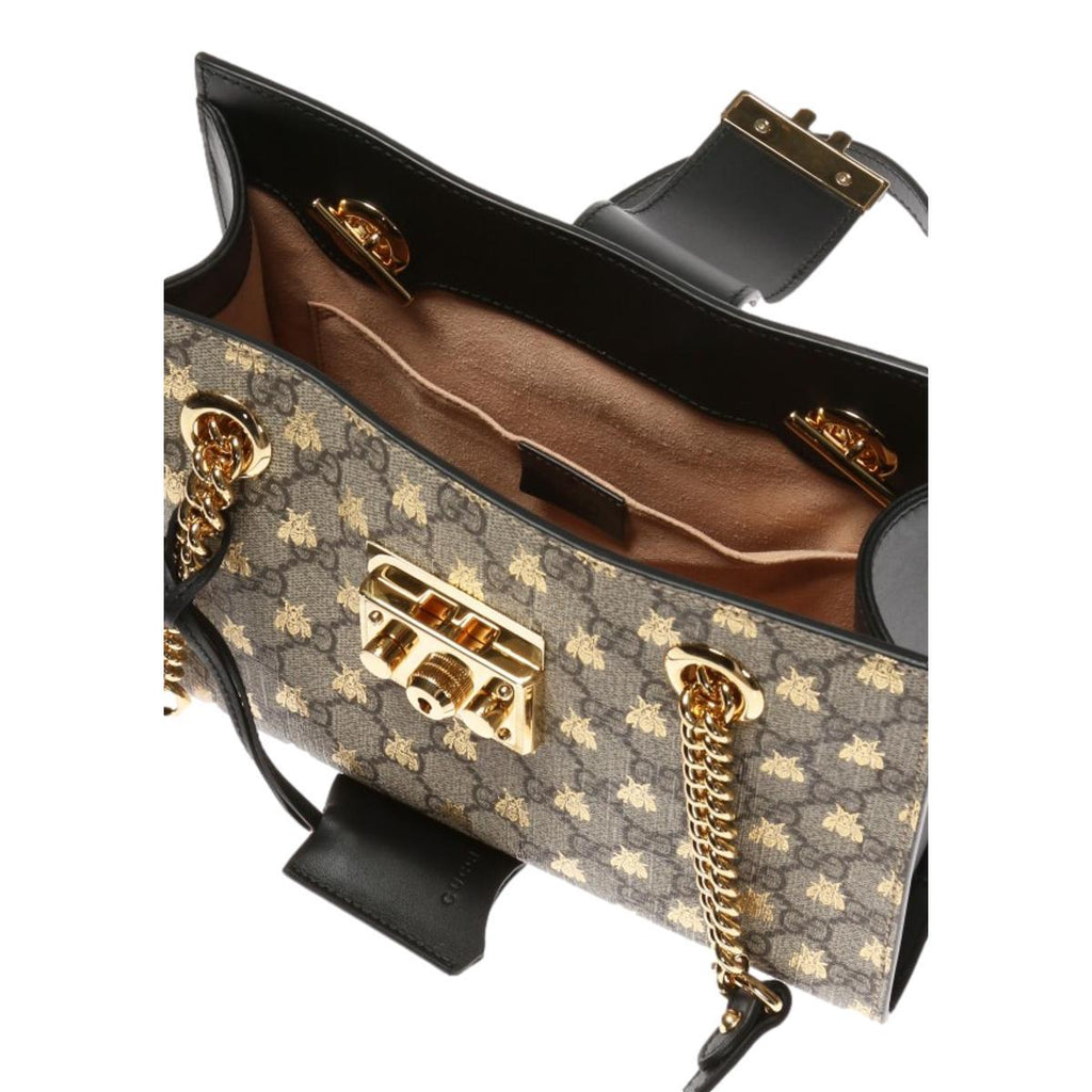 Padlock Edition Bee bag in beige monogram canvas Gucci - Second Hand / Used  – Vintega