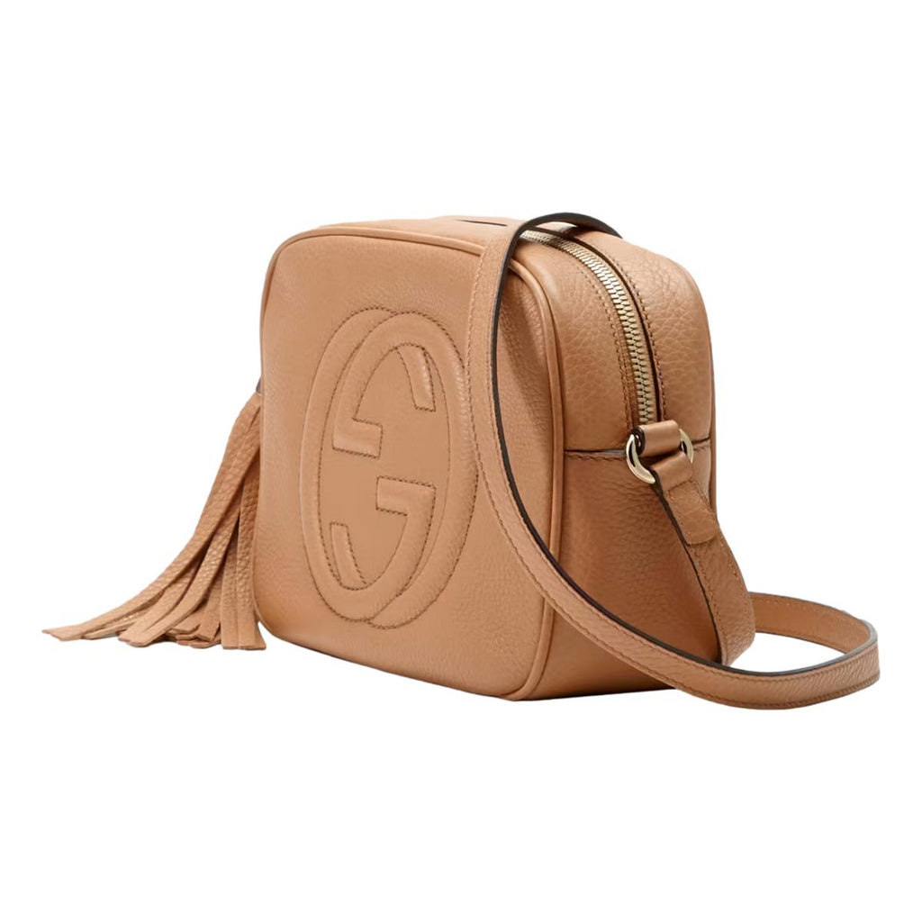 Gucci Soho Disco Crossbody Bag Purse Camera Style Genuine Leather