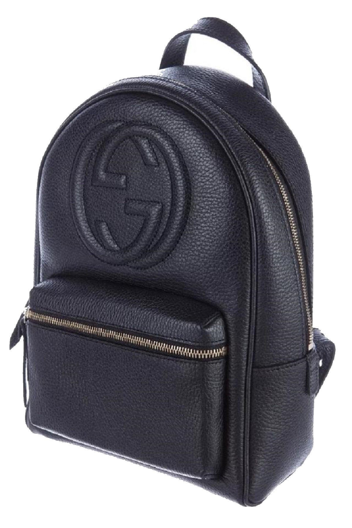 Gucci Soho GG Logo Black Leather Backpack Chain Straps – Queen Bee of ...