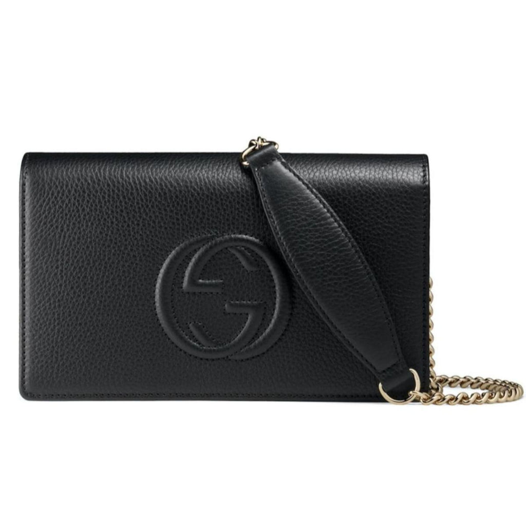 Authentic GUCCI GG Monogram Keychain Wallet W/ Dust Bag &