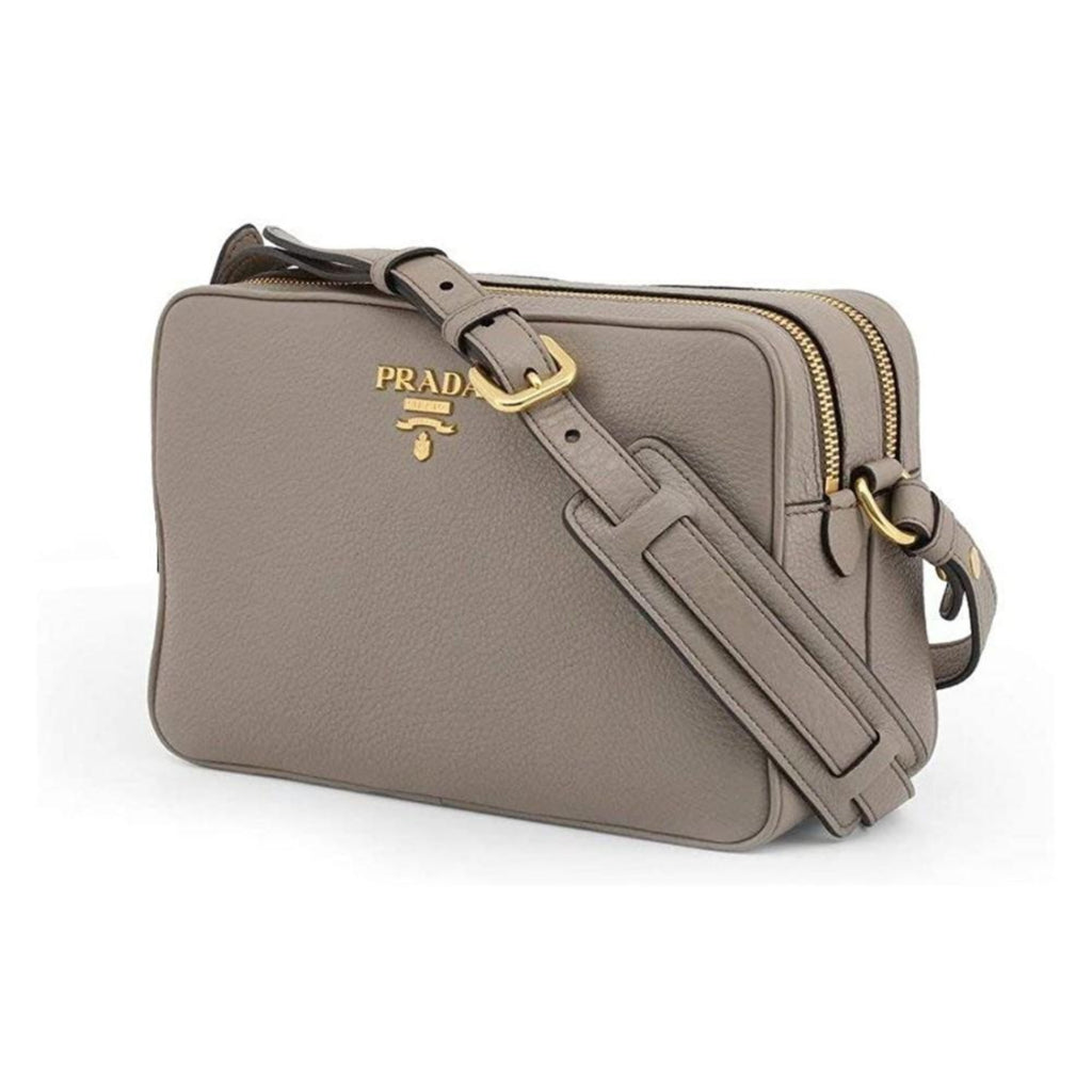 Prada Vitello Phenix Double Zip Camera Bag - Neutrals Crossbody Bags,  Handbags - PRA879553