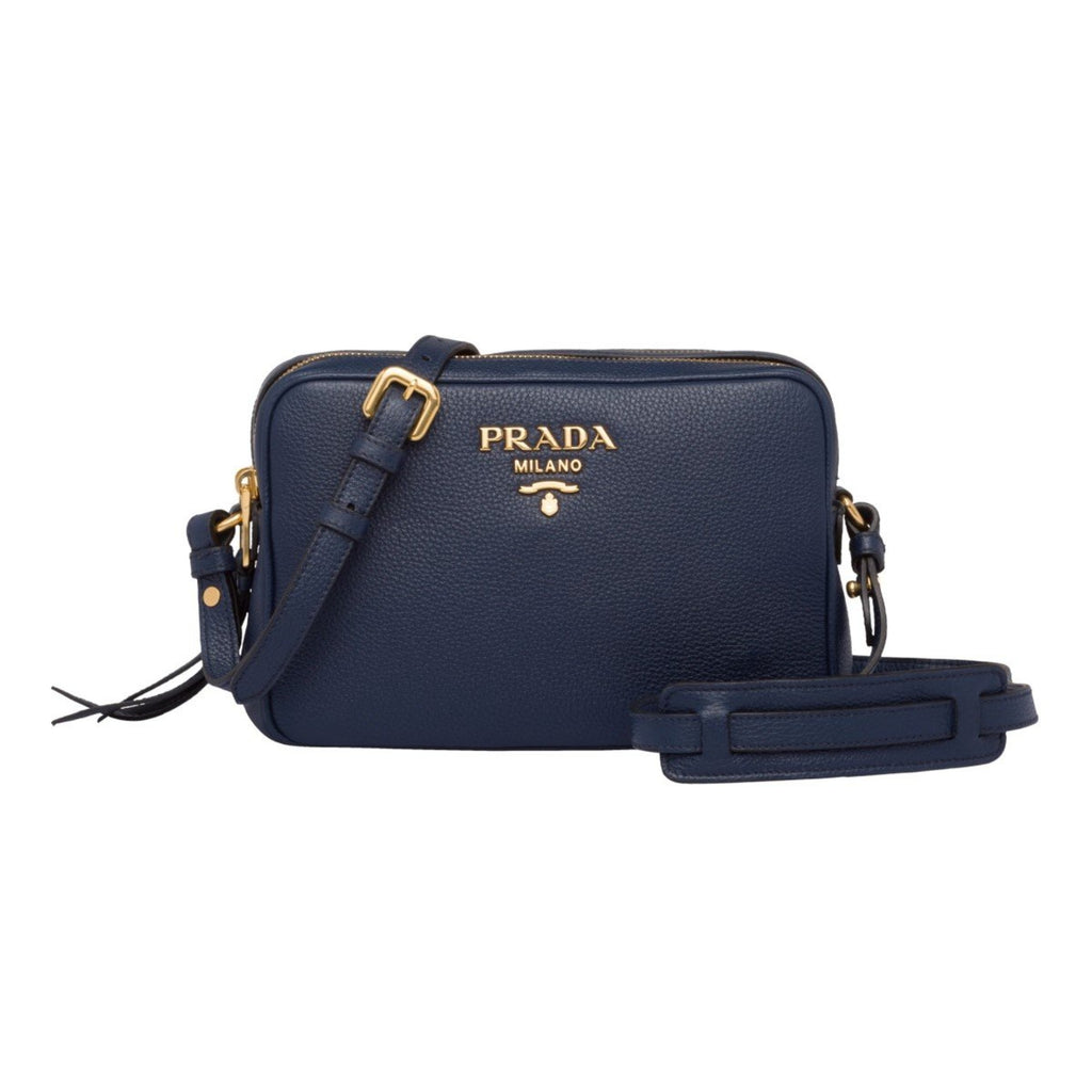 Prada Re-Nylon and Saffiano Leather Shoulder Bag Navy in Fabric/Leather  with Silver-tone - US