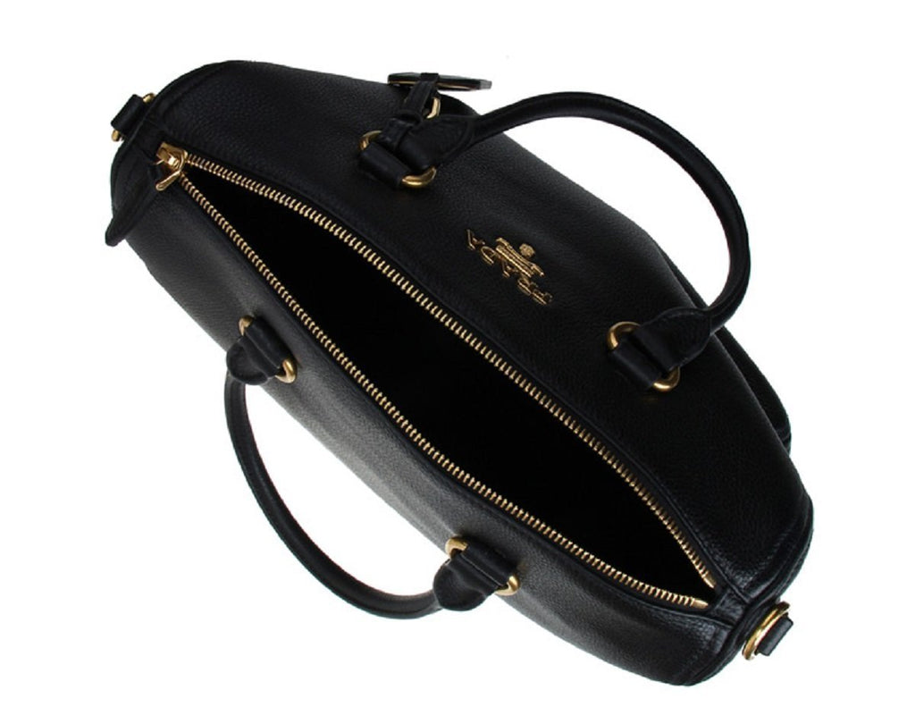 tas satchel Prada 1BB086 Bauletto Speedy Vitello Black Phenix Leather with  Wide Stripe Strap Satchel