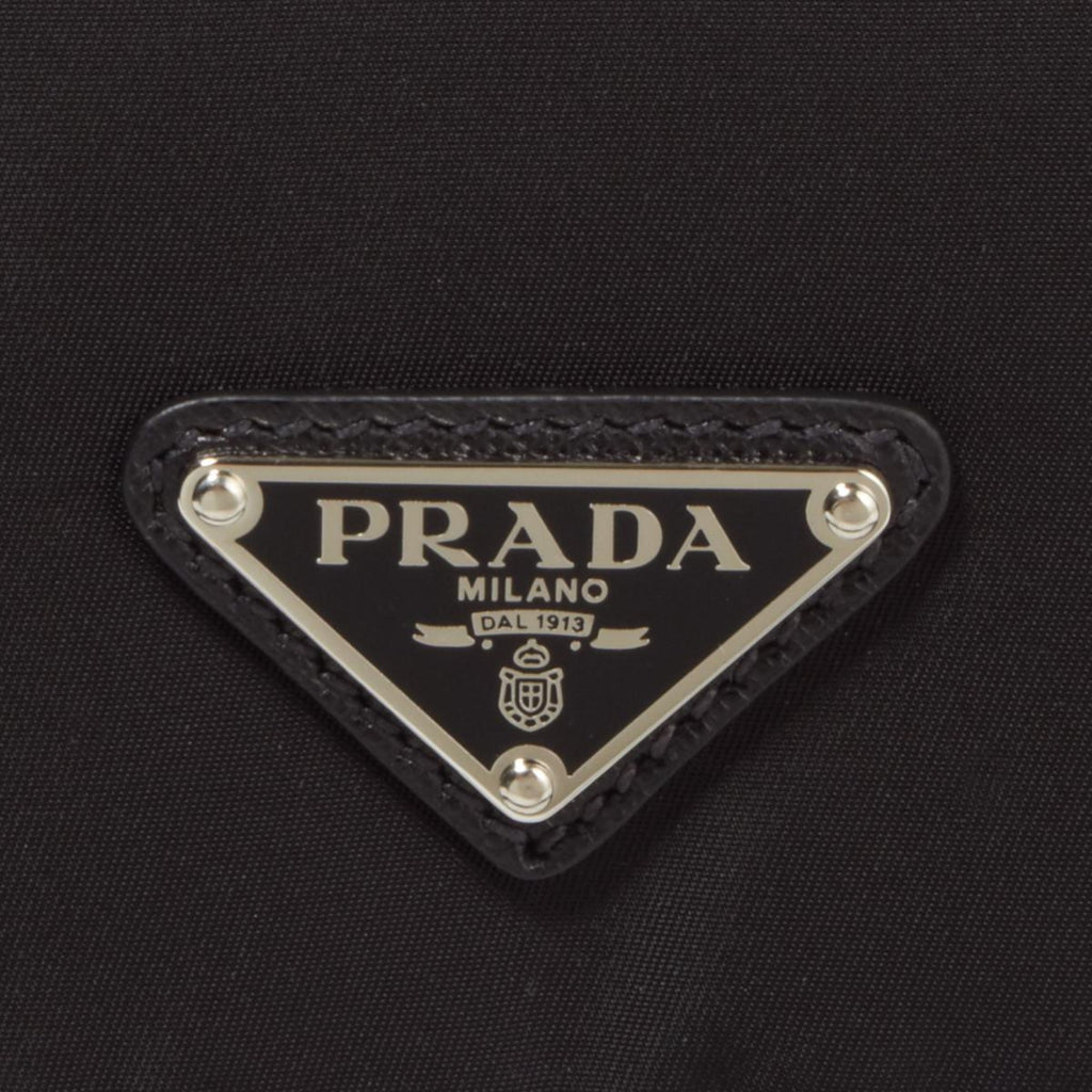 Prada Black Nylon Triangle Logo Messenger Bag – Queen Bee of