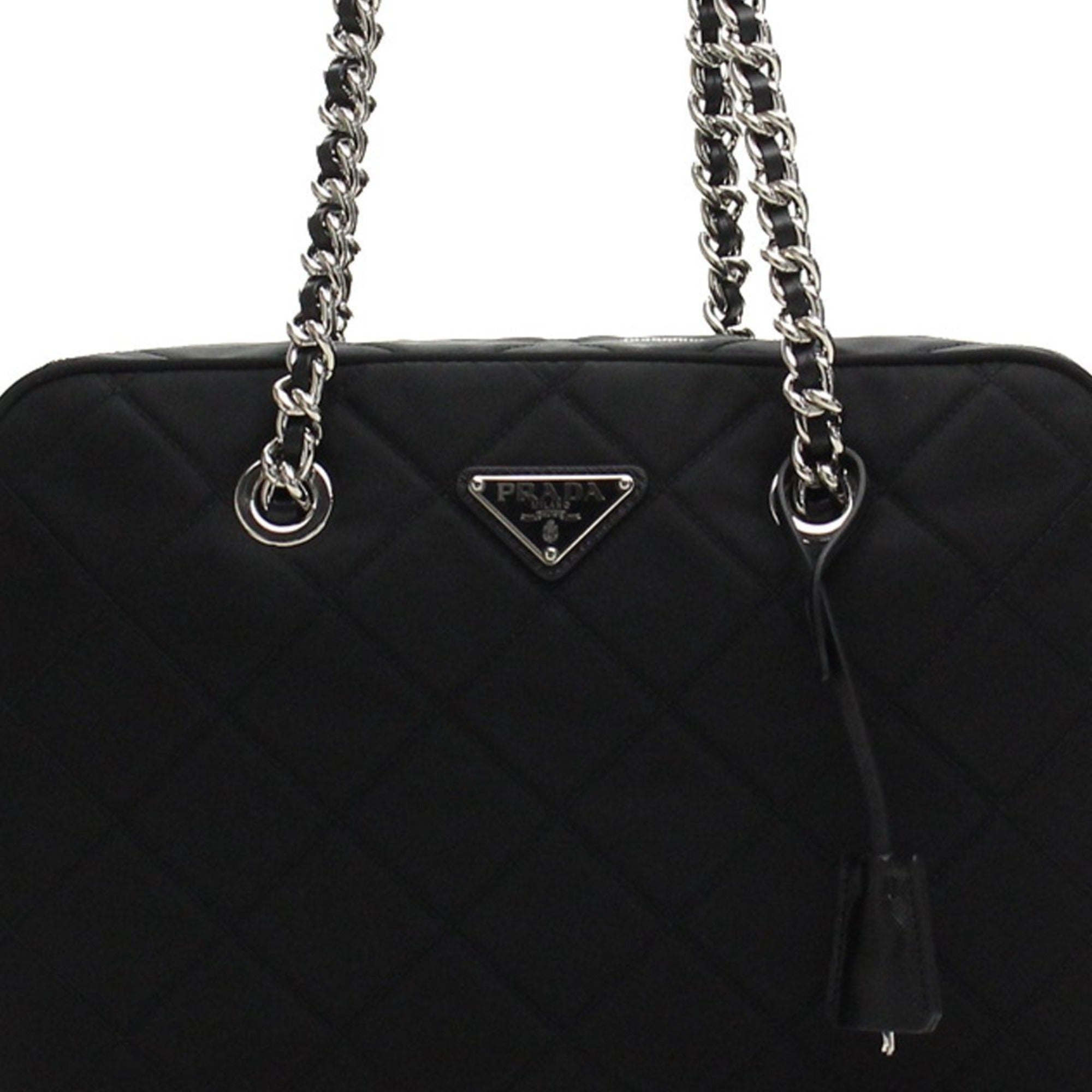 Prada Black Tessuto Nylon Quilted Shoulder Handbag – Queen Bee of ...