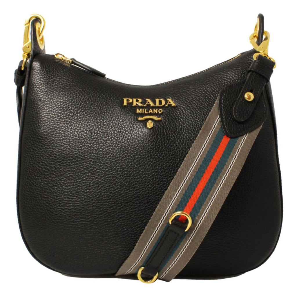 Prada Logo Shoulder Bag Black