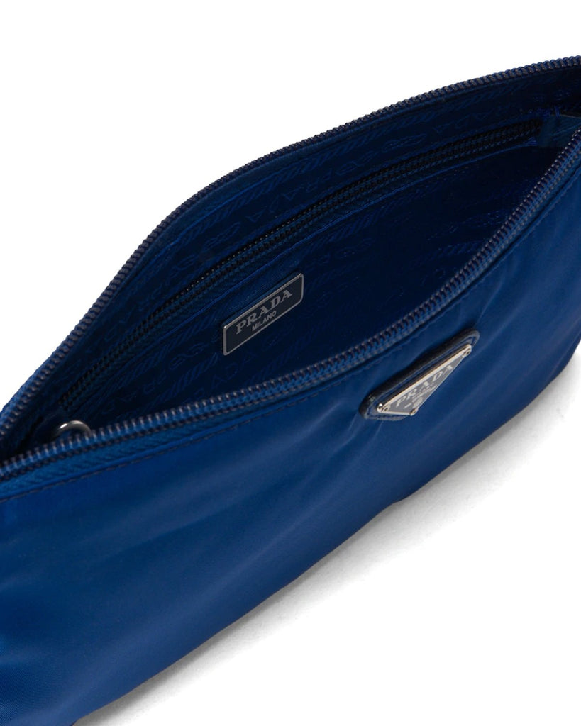 Prada, Bags, Prada Tessuto Wristlet Pouch Nylon Clutch In Blue Used  Onceexcellent Condition
