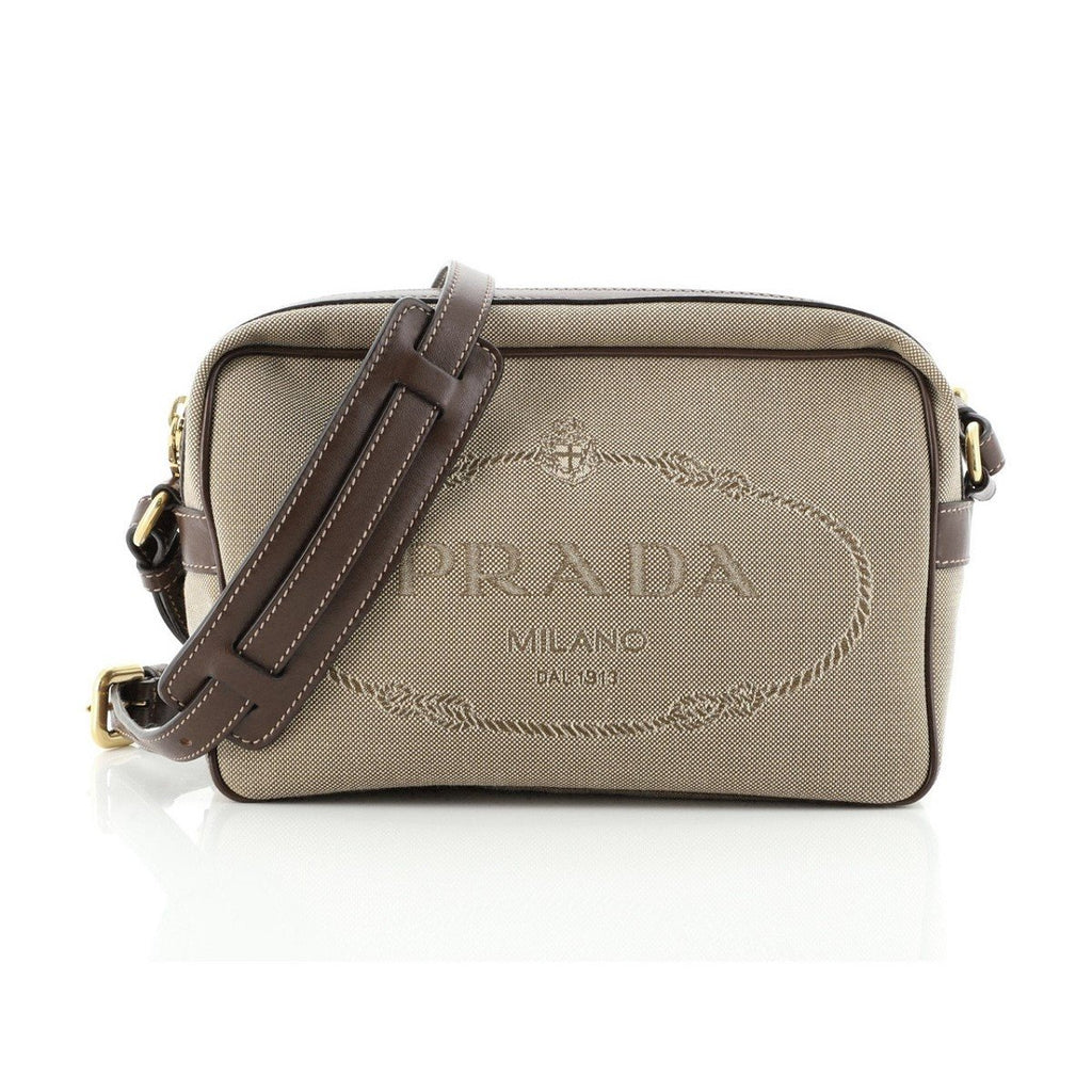 Prada Logo Jacquard Camera Bag