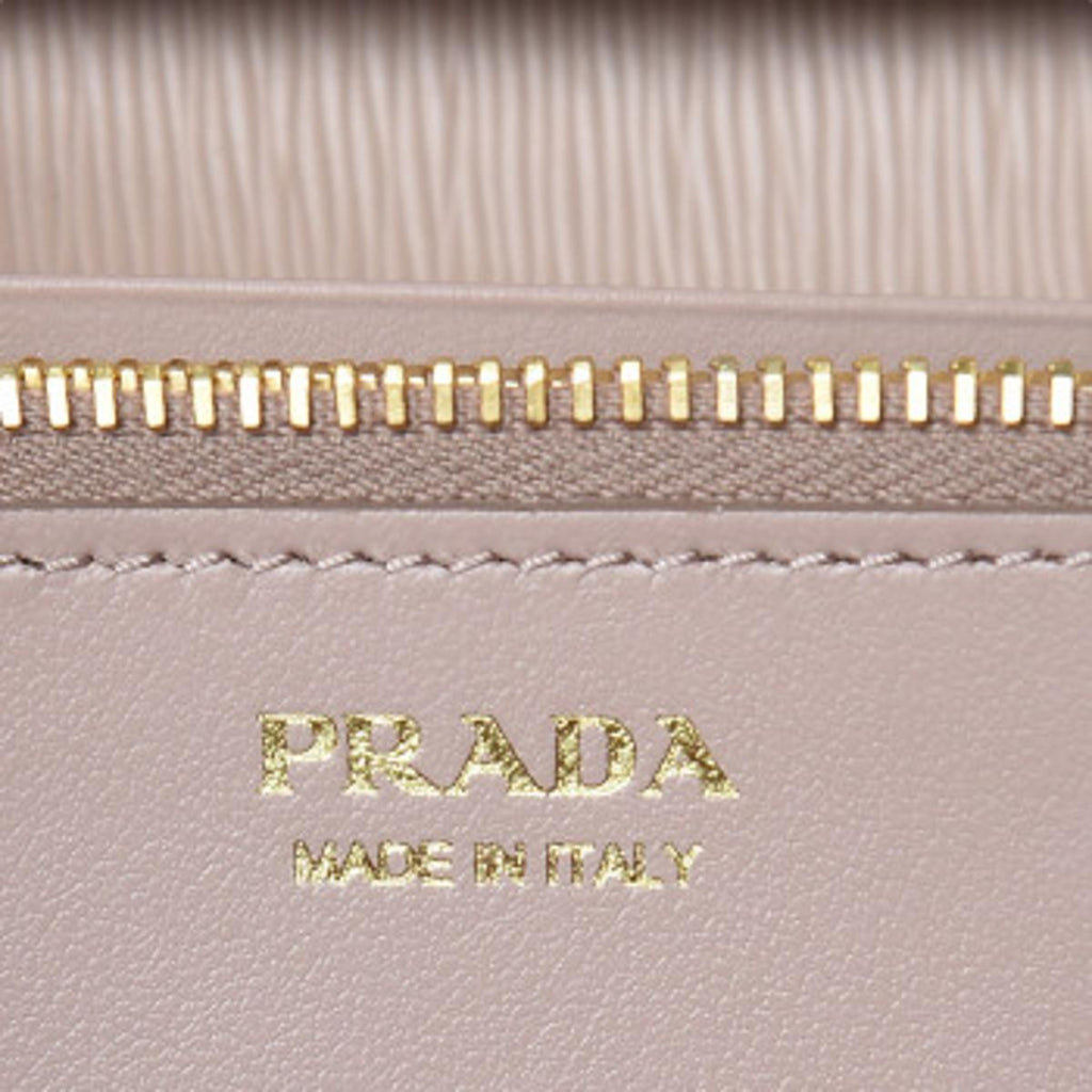 New Prada Lacca Red Vitello Move Leather Chain Wallet Crossbody 1MT290 