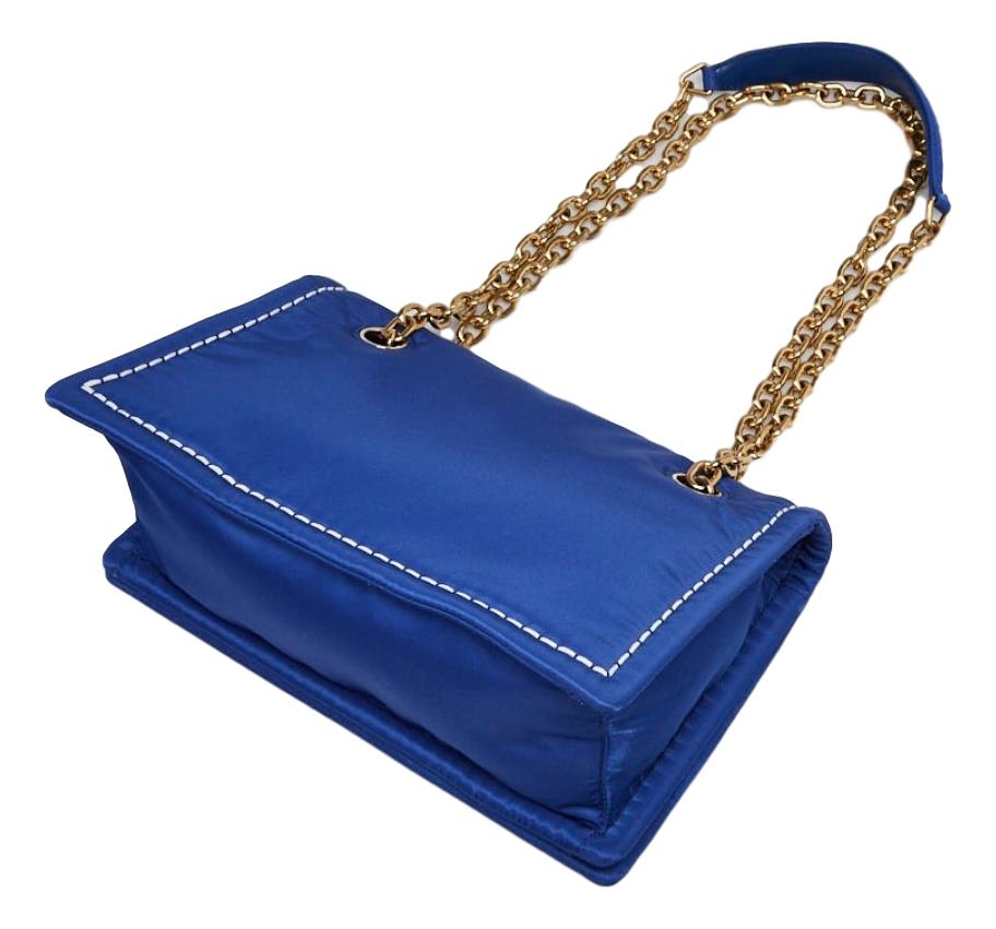 Prada Tessuto Blue Synthetic Tote Bag (Pre-Owned)