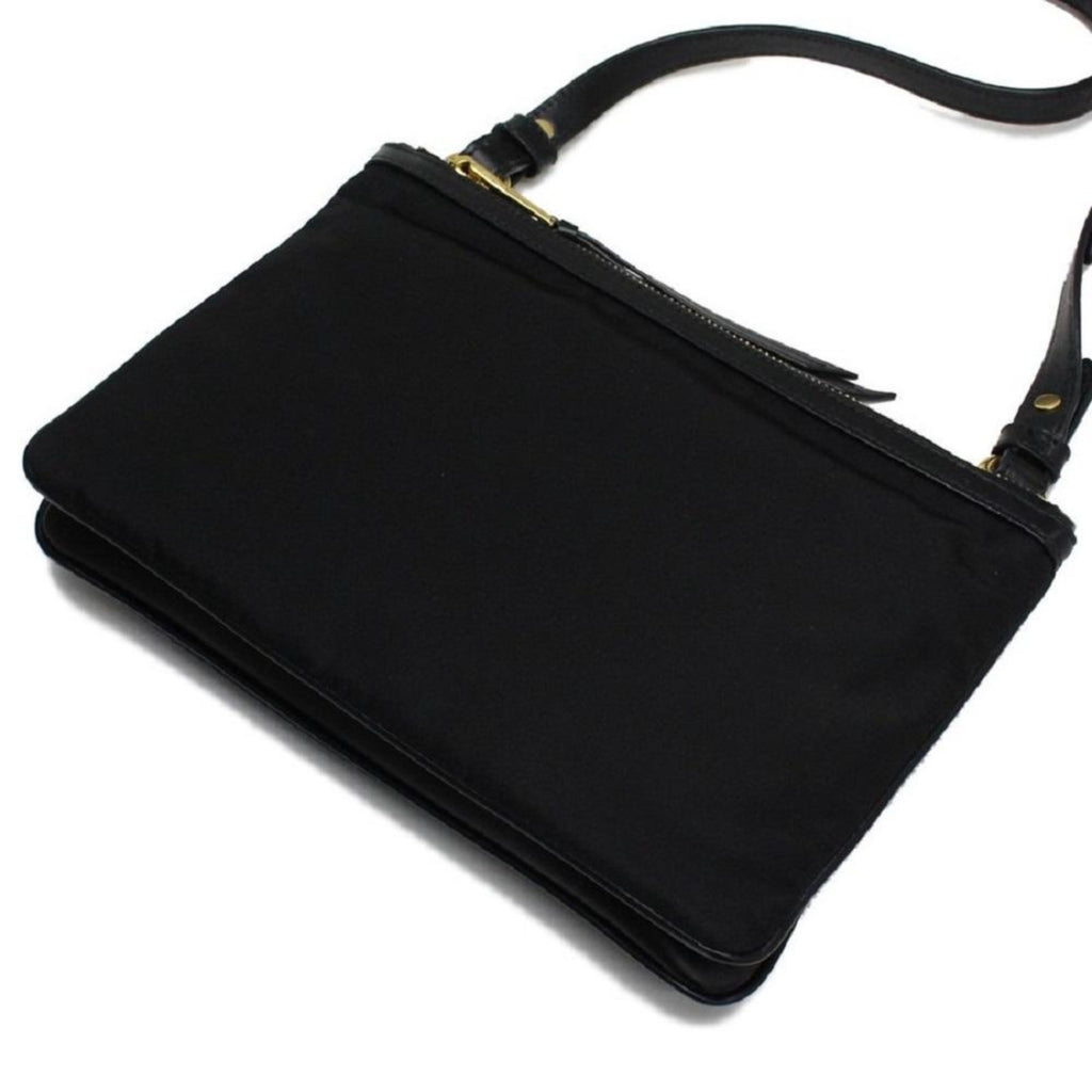 Prada, Bags, Prada Tessuto Saffiano Trim Chain Bh85 Black Nylon Cross  Body Bag