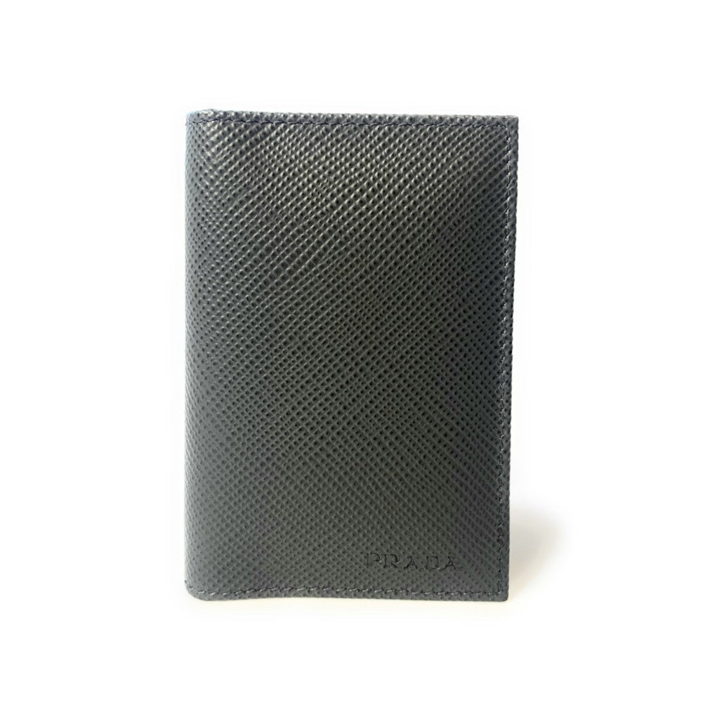 Prada Black Saffiano leather credit card holder