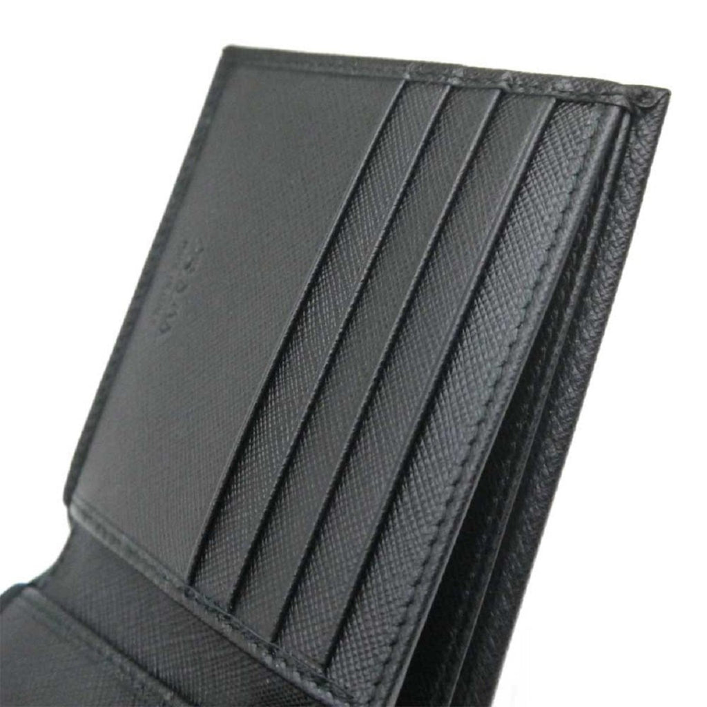 Prada Vitello Micro Grain Gray Leather Triangle Logo Bifold Wallet ...