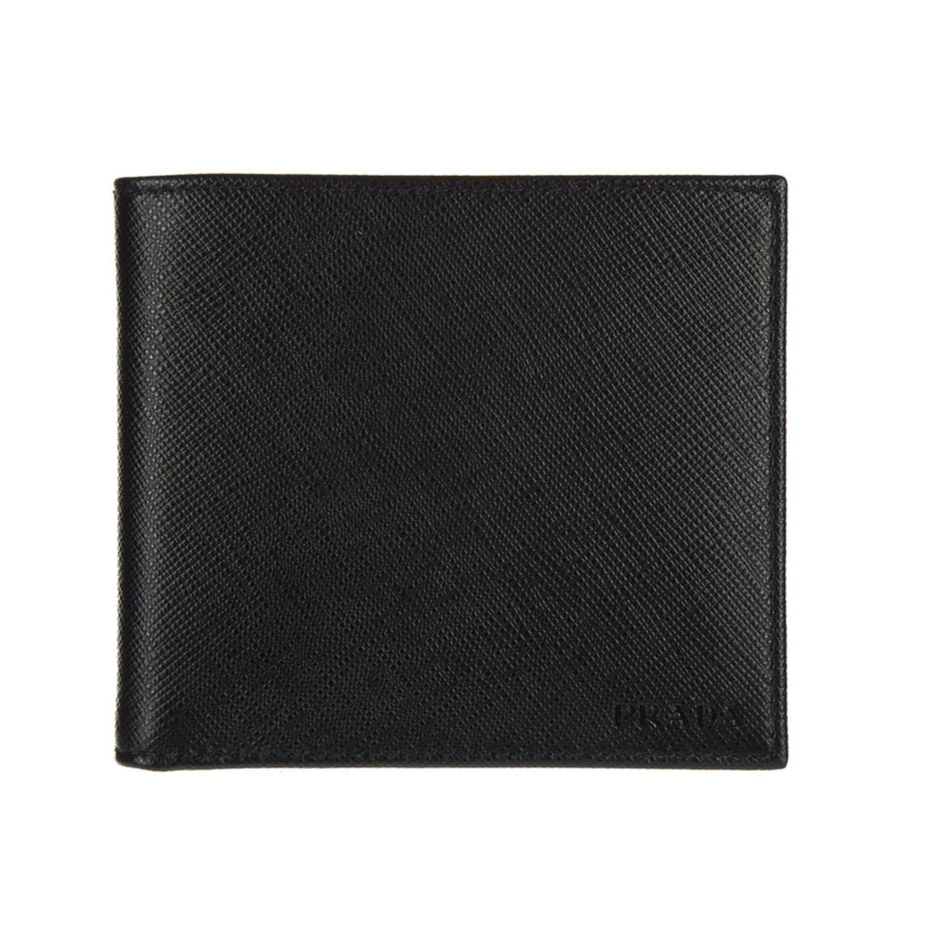 NWT PRADA Tessuto Nero Nylon and Saffiano Leather Bifold Wallet