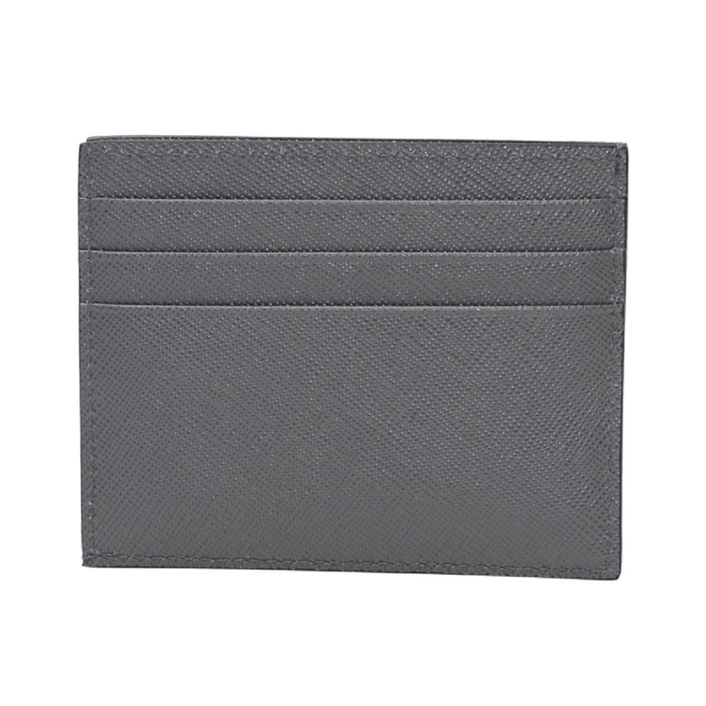 Prada Mercuio Grey Saffiano Men's Leather Wallet Card Holder 2MC223 ...