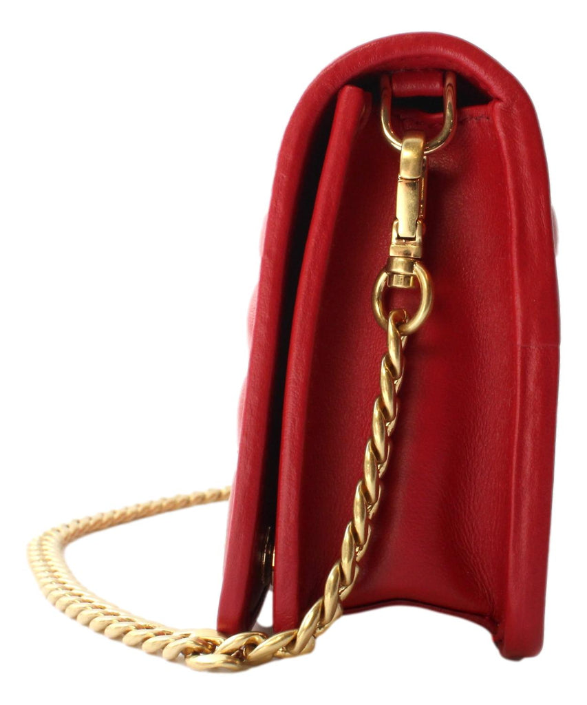 Sold Prada WOC Saffiano Red Gold Chain