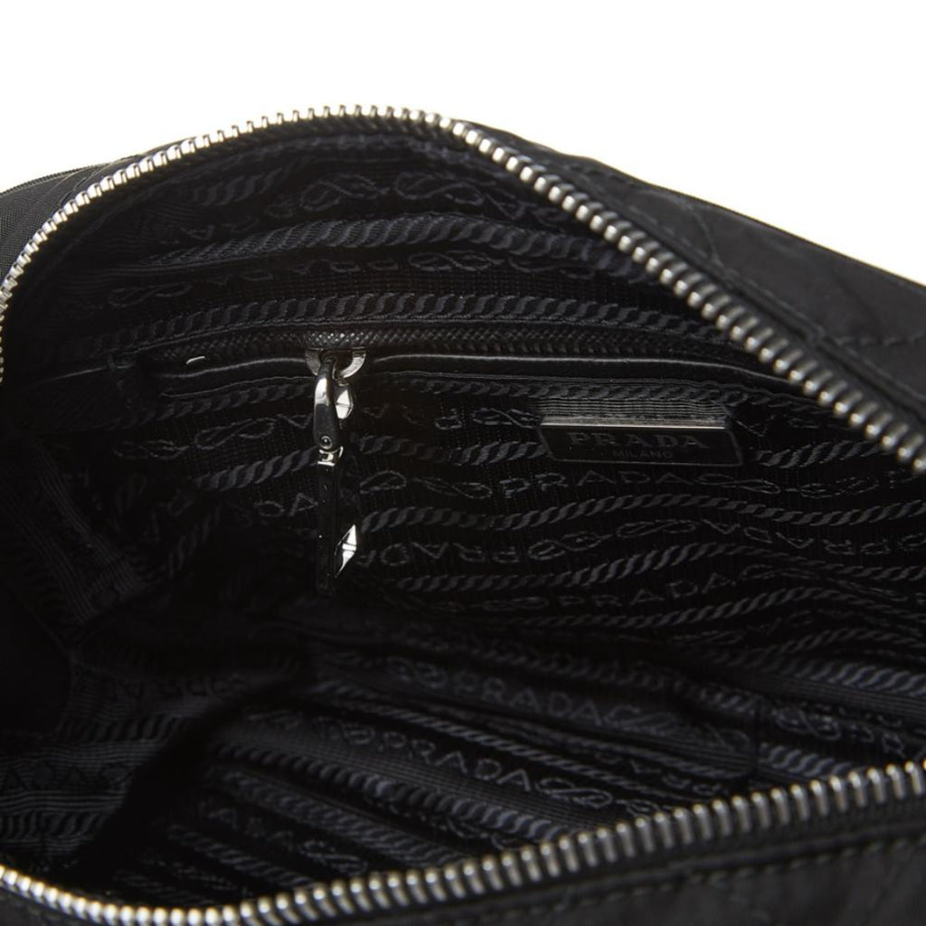 Prada Black Tessuto Nylon and Patent Leather Bandoliera Messenger