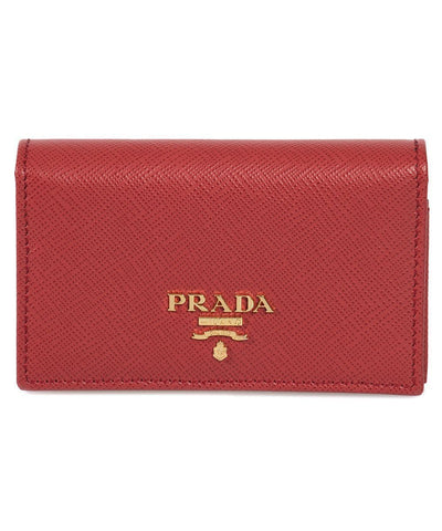 Prada Red Saffiano Leather Credit Card Holder 1MC122 at_Queen_Bee_of_Beverly_Hills