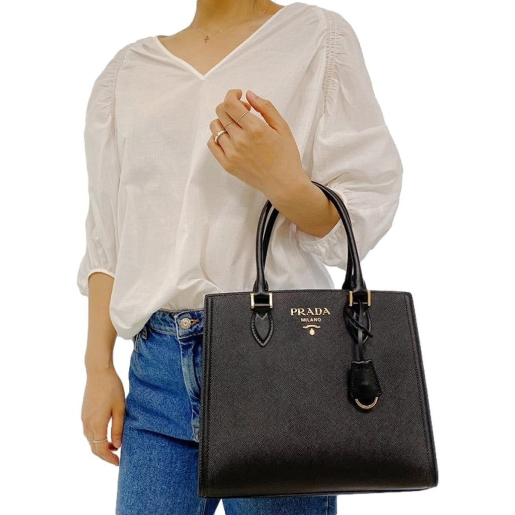 Prada Galleria Saffiano Black Medium Bag - ASL1887 – LuxuryPromise