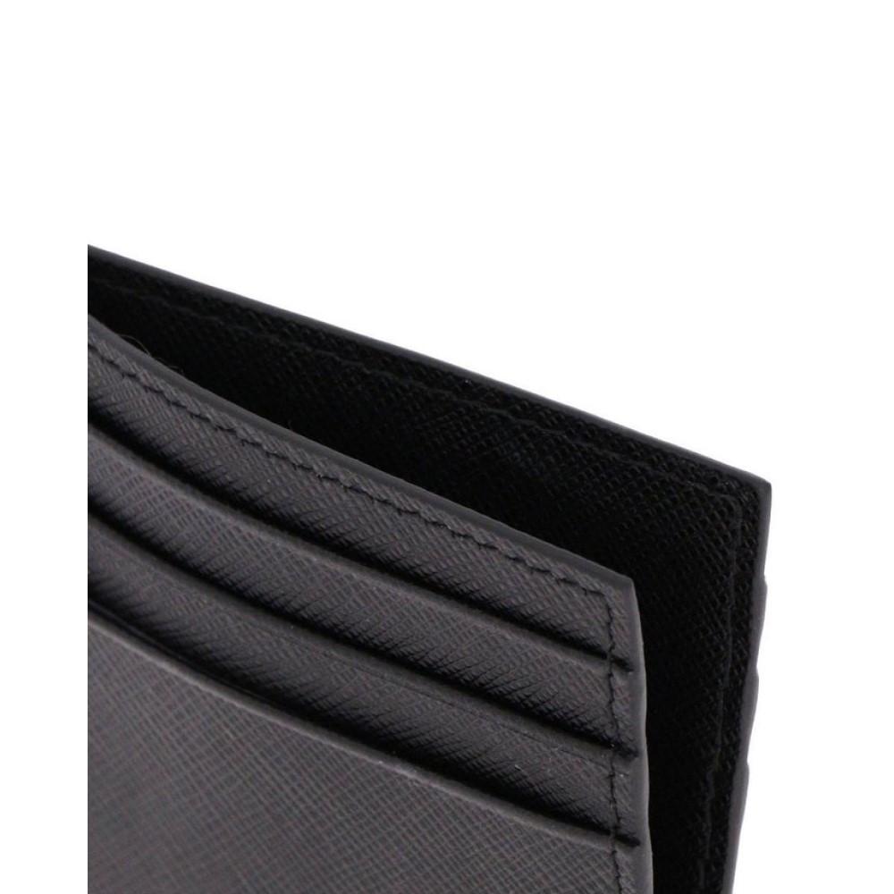 Prada Men's Saffiano Leather Vertical Card Black Holder – Queen Bee of  Beverly Hills