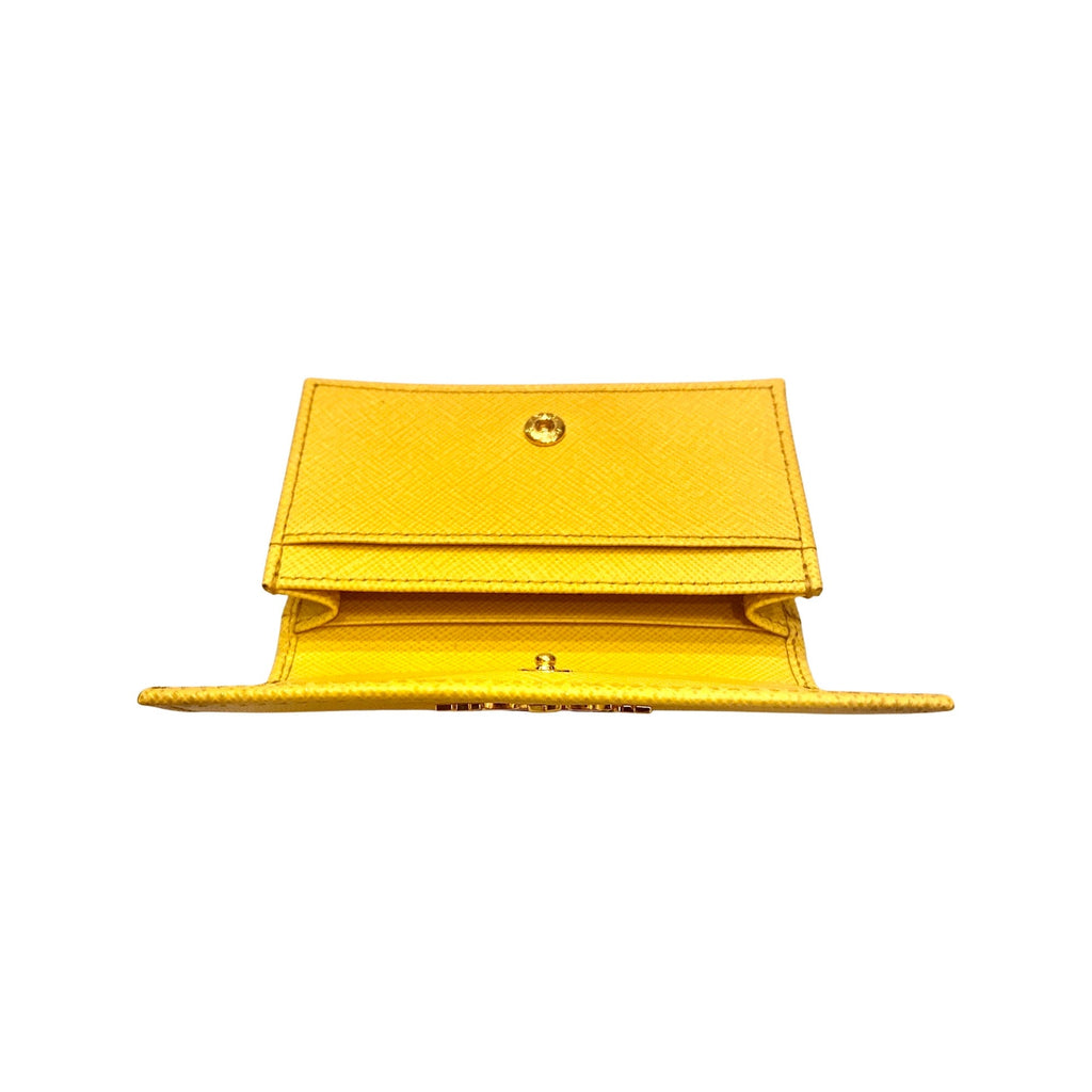 Card Holder - Yellow leather card holder