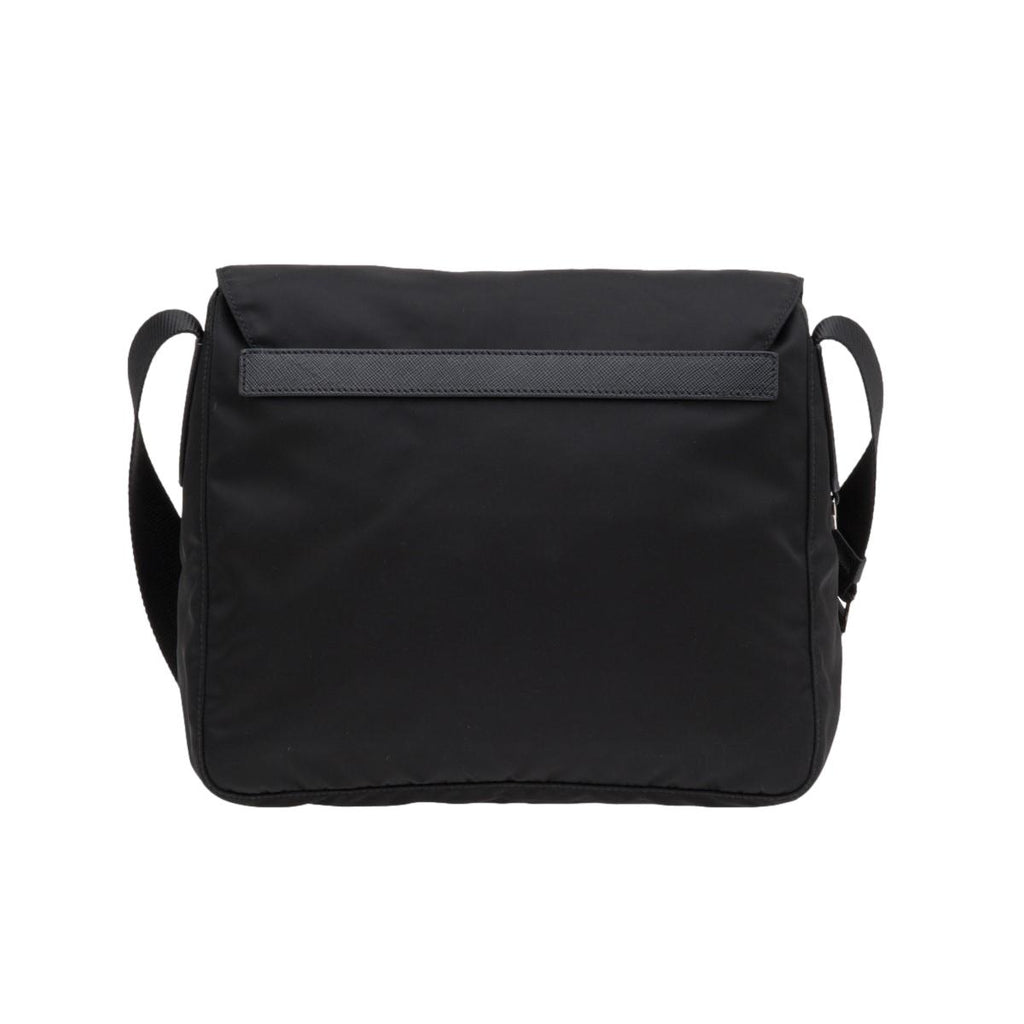 Prada Messenger Bag in Black Tessuto Nylon and Leather Trim