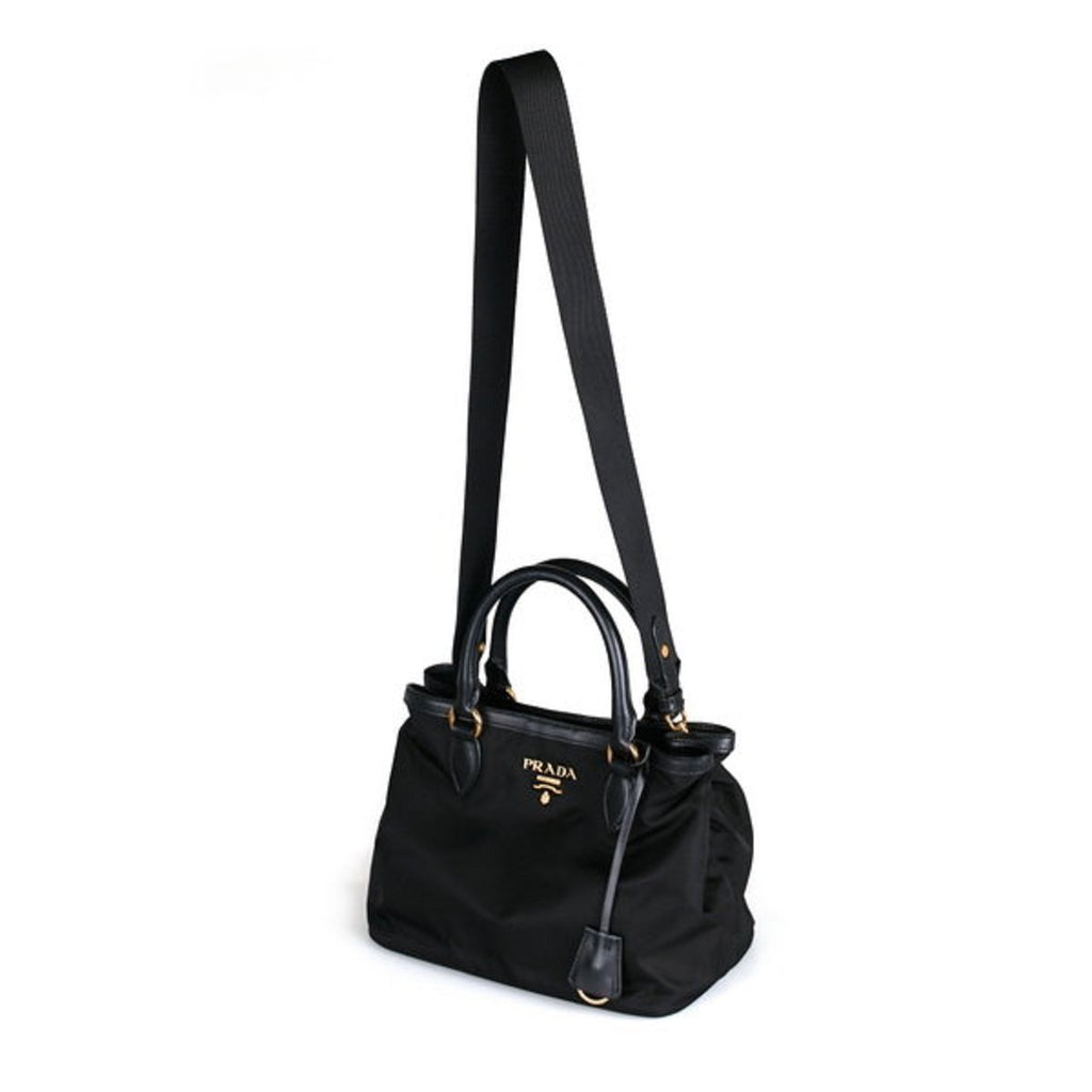 Prada Black Tessuto Nylon Leather Two-Way Satchel Handbag 1BA104 – ZAK BAGS  ©️