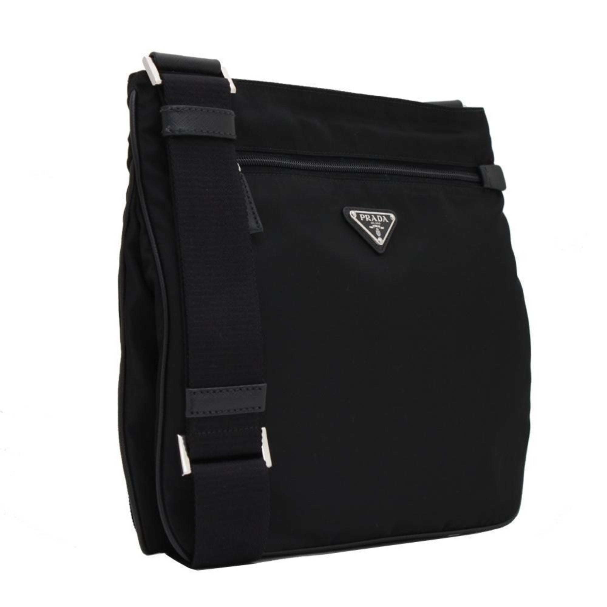 Black Leather Shoulder Bag | PRADA