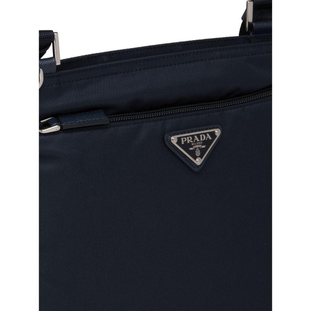 Prada Messenger Bag Tessuto Black in Nylon with Silver-tone - US