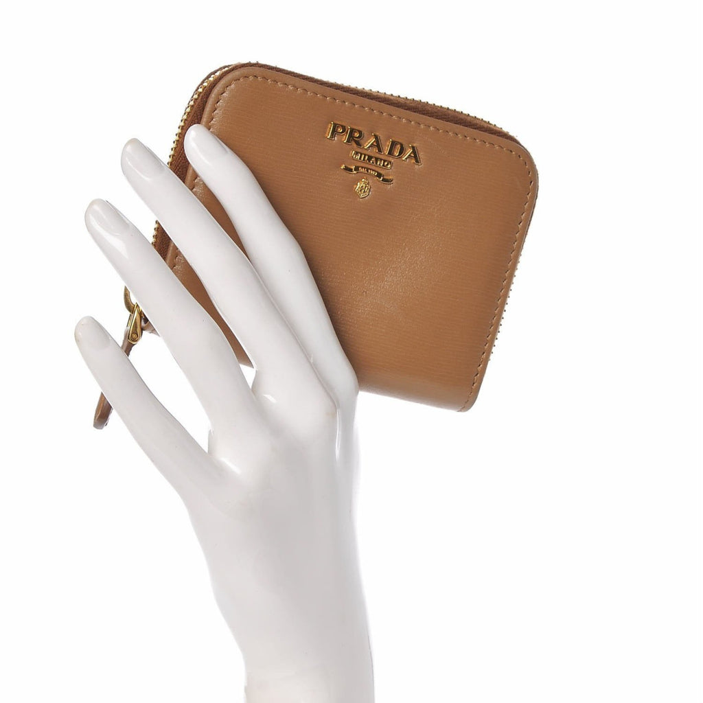 Prada Black Saffiano Leather Key Holder Pouch Wallet 1PP026 – Queen Bee of  Beverly Hills
