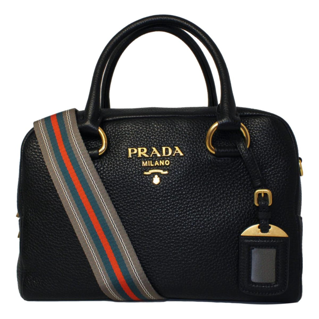 What's In My Bag - Prada Black Vitello Phenix Leather Handbag! 