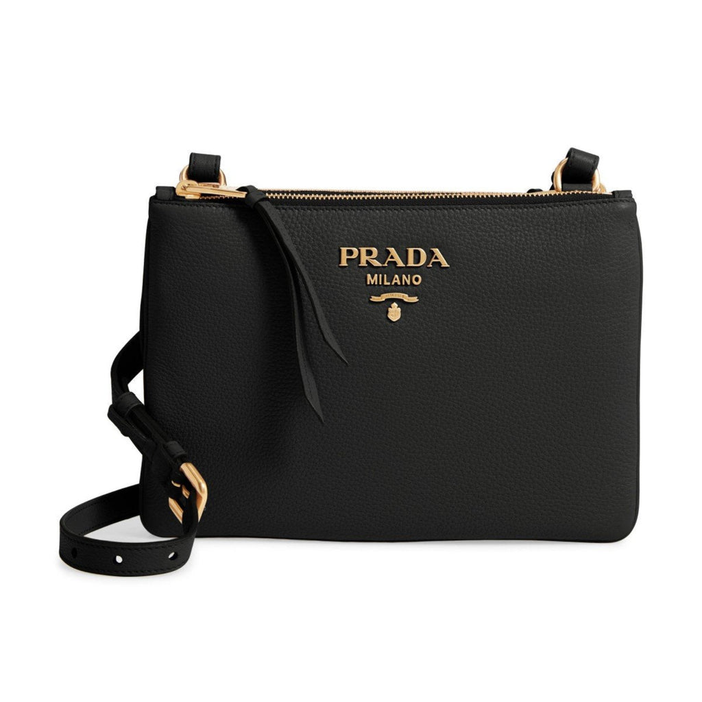 Prada Saffiano Lux Wallet on Chain - Neutrals Crossbody Bags